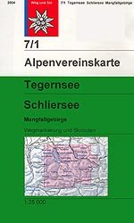 OeAV - Alpenvereinskarte 7/1 Tegernsee, Schliersee, Mangfallgebirge (Weg + Ski)