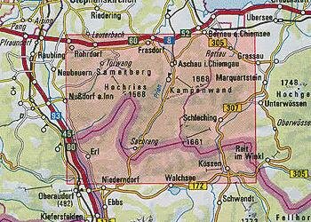 OeAV - Alpenvereinskarte BY17 Chiemgauer Alpen West, Hochries, Geigelstein (Weg + Ski)