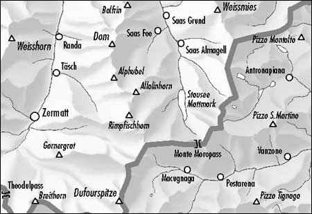 Swisstopo - 284T Mischabel