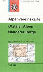 OeAV - Alpenvereinskarte 30/4 Ötztaler Alpen, Nauderer Berge (Weg + Ski)